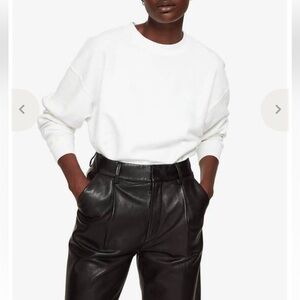 Anine Bing Textured Reed Sweatshirt in Ivory